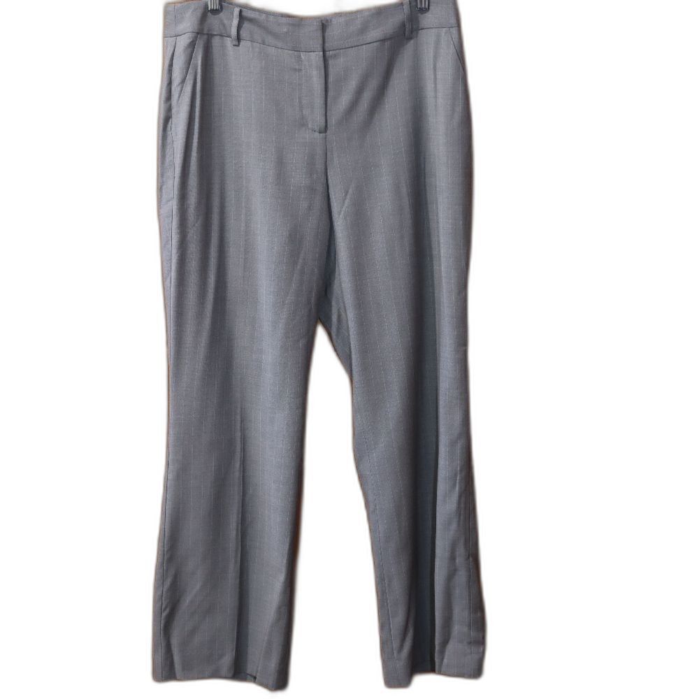 Talbots Gray Pin Stripe Women's Trousers 12 Petite